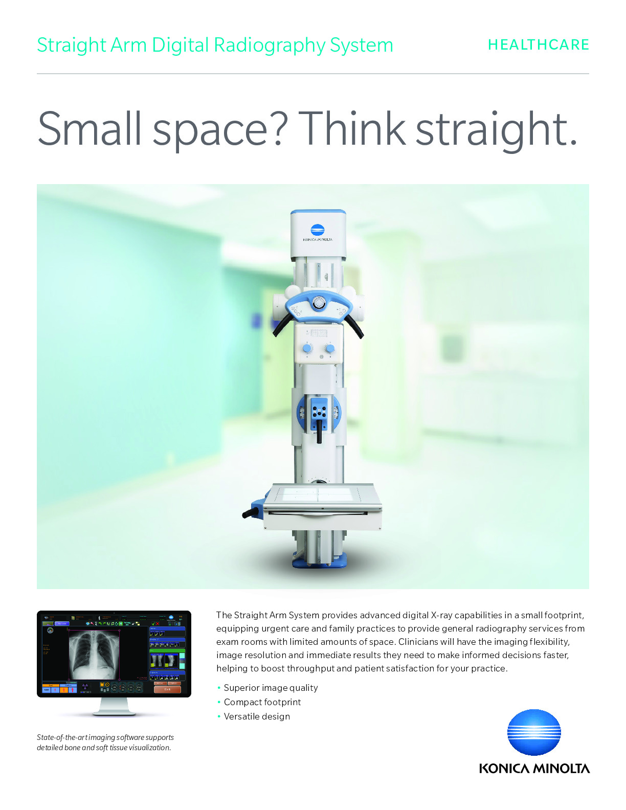 Straight Arm Digital Radiography System Brochure Konica Minolta